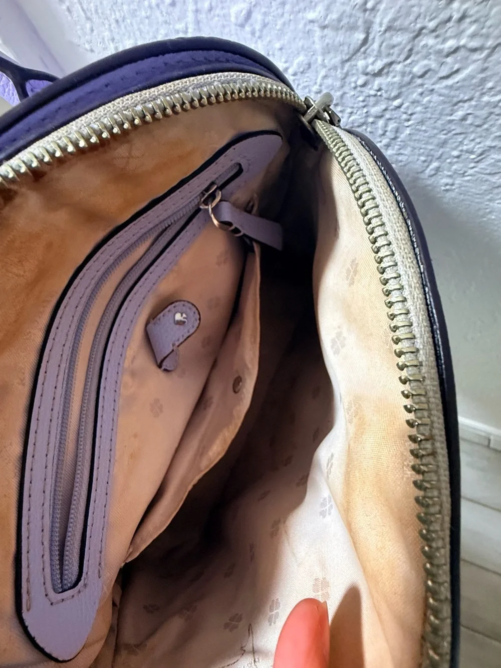 kate spade Lilac Floral Laser-Cut Dome Satchel